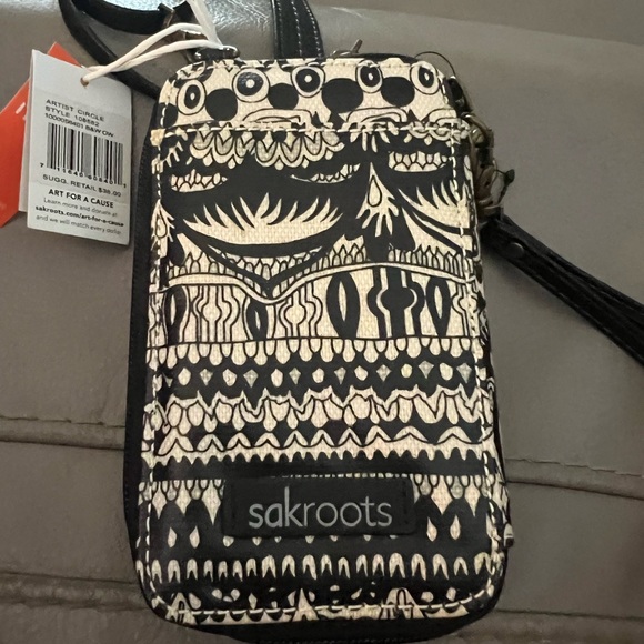 Saks Roots crossbody wallet:phone case NWT - Picture 1 of 4